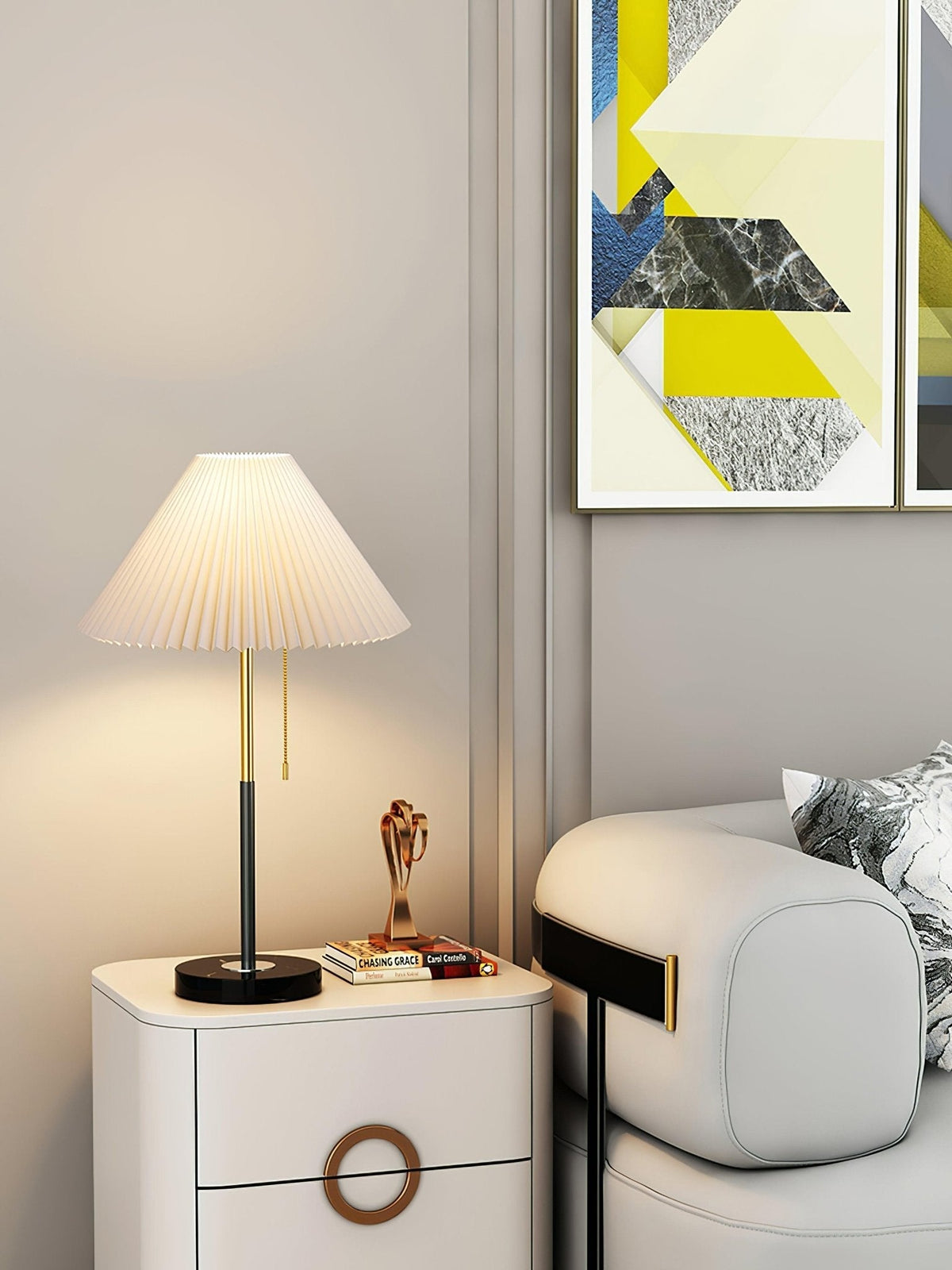 Divo minimalistyczna lampa stołowa z marmuru