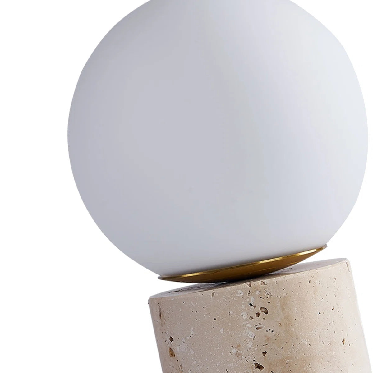 Norinise lampa stołowa z podstawą z trawertynu