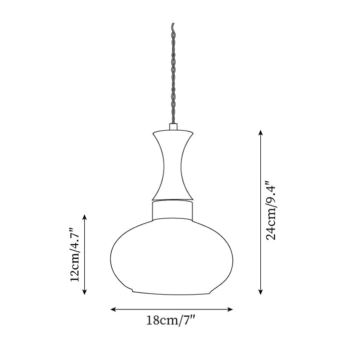 Chara lampa wisząca z wtyczką