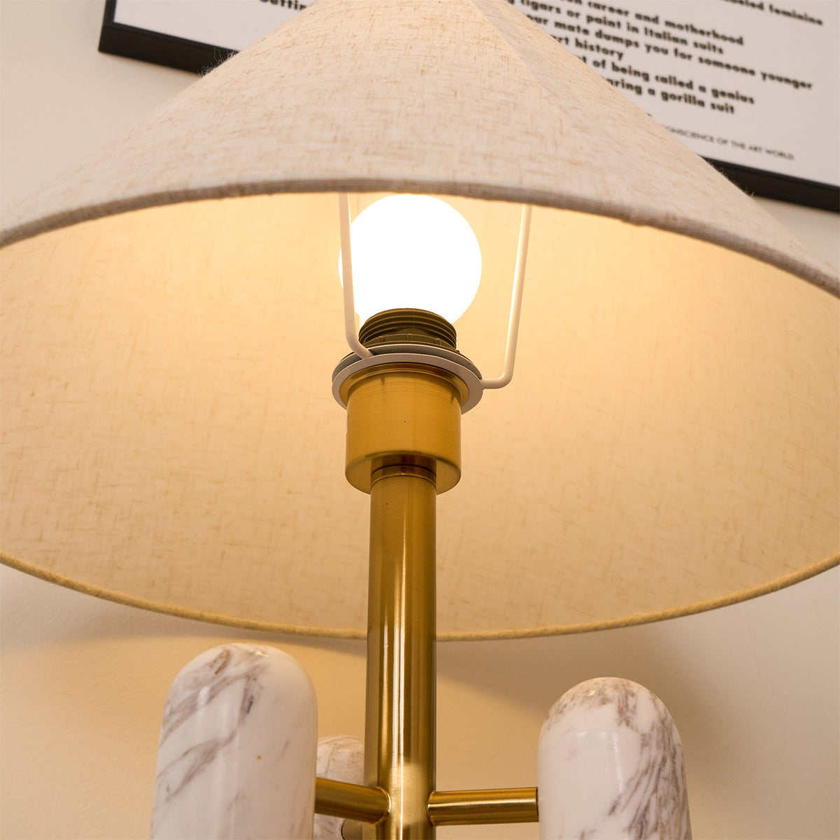Trio nowoczesna lampa stołowa z marmuru