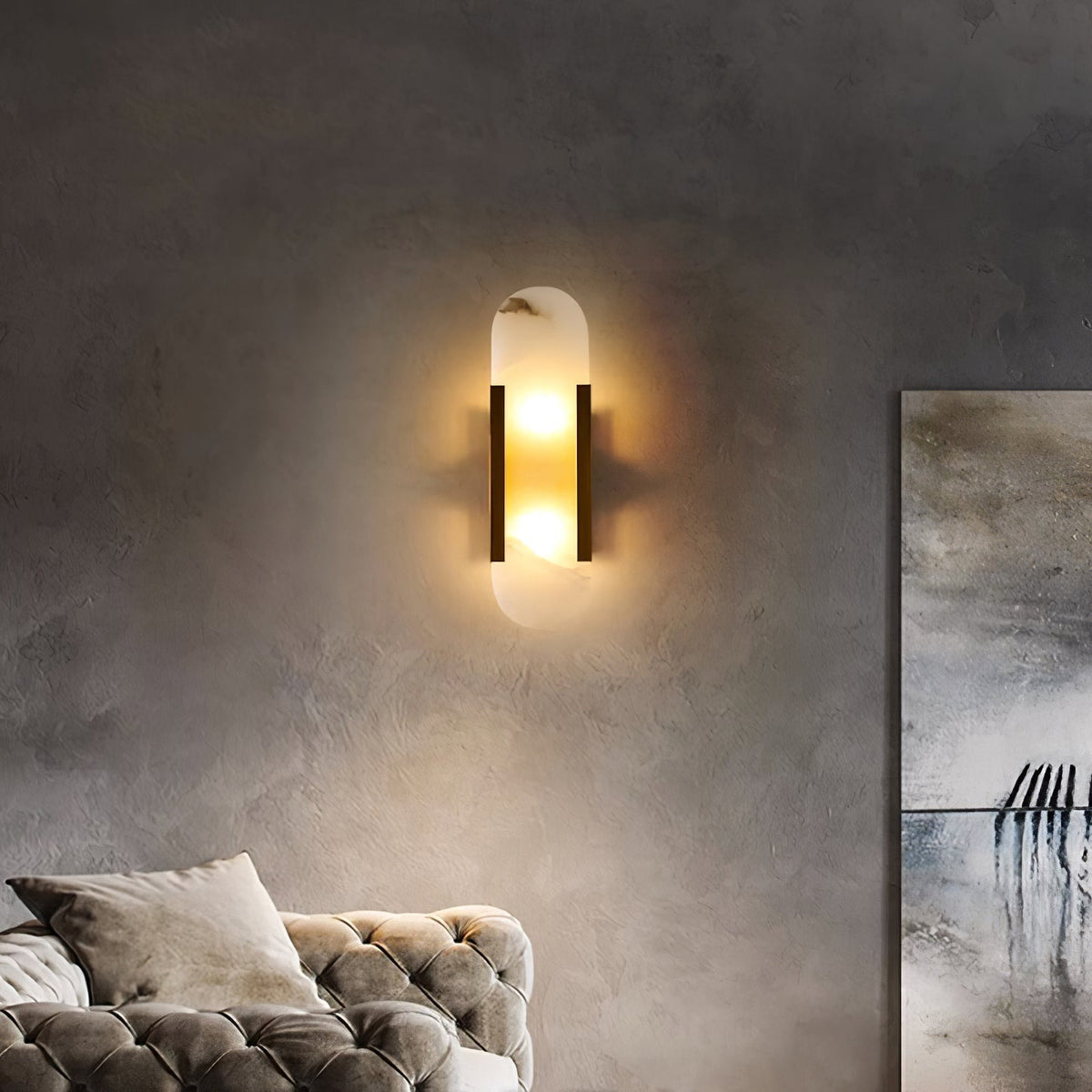 Bano lampa ścienna z alabastu