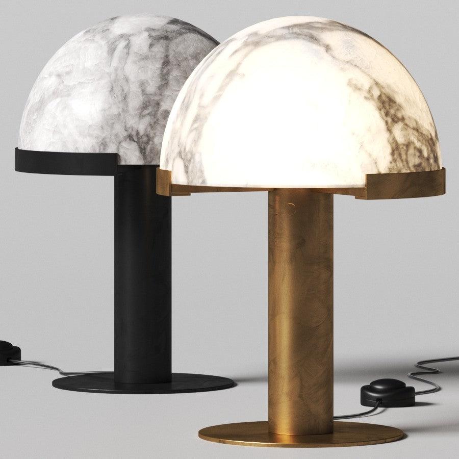 Keir lampa stołowa z alabastrem