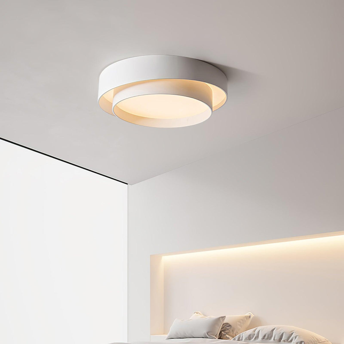 Orina lampa sufitowa Orina w dwóch pierścieniach szara&czarna&biała kształt cylindra