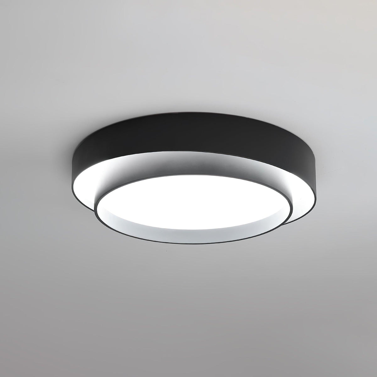 Orina lampa sufitowa Orina w dwóch pierścieniach szara&czarna&biała kształt cylindra
