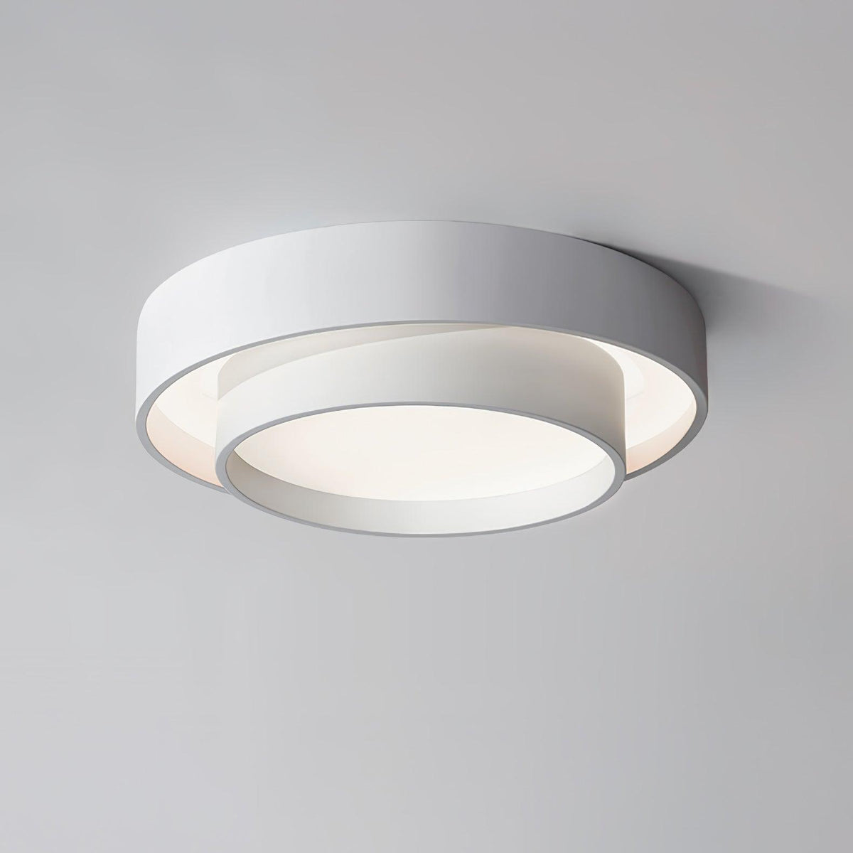 Orina lampa sufitowa Orina w dwóch pierścieniach szara&czarna&biała kształt cylindra