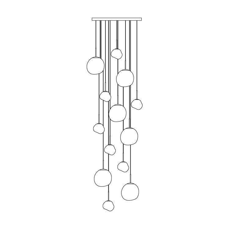 Lumora lampa wisząca Irregular Cluster Sculptural