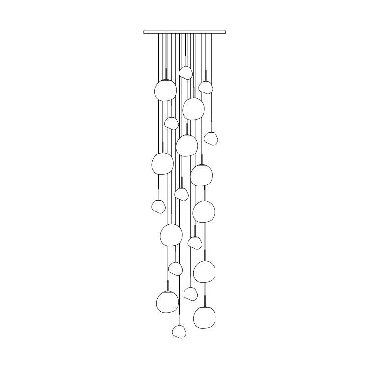 Lumora lampa wisząca Irregular Cluster Sculptural