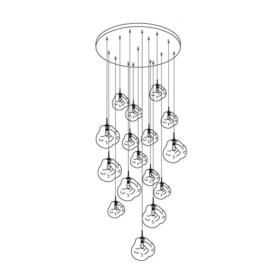 Lumora lampa wisząca Irregular Cluster Sculptural