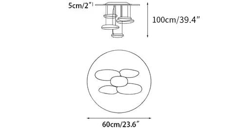 Lampa sufitowa Feririan Aluminiowy Kamyk