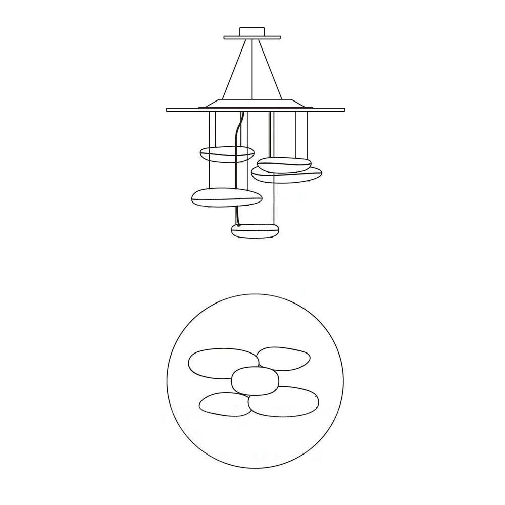 Lampa sufitowa Feririan Aluminiowy Kamyk