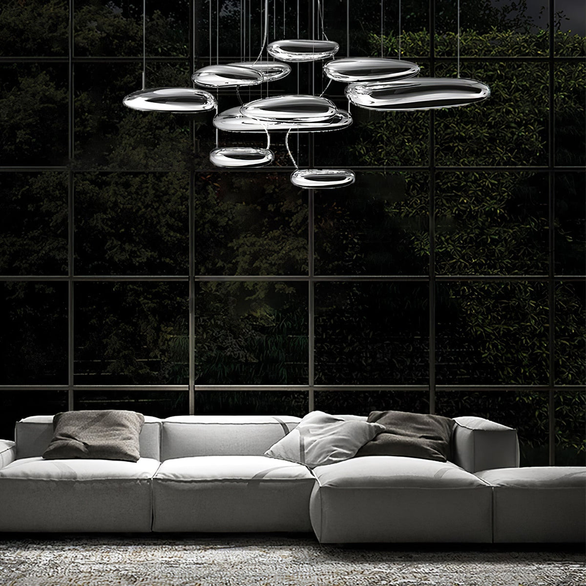 Lampa sufitowa Feririan Aluminiowy Kamyk