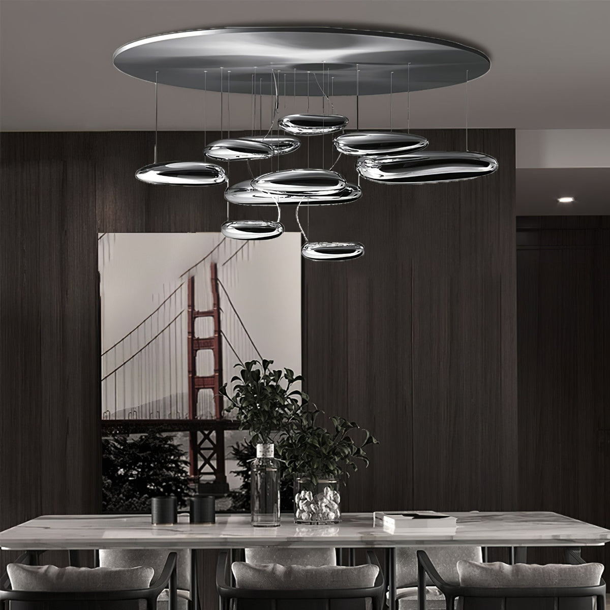 Lampa sufitowa Feririan Aluminiowy Kamyk