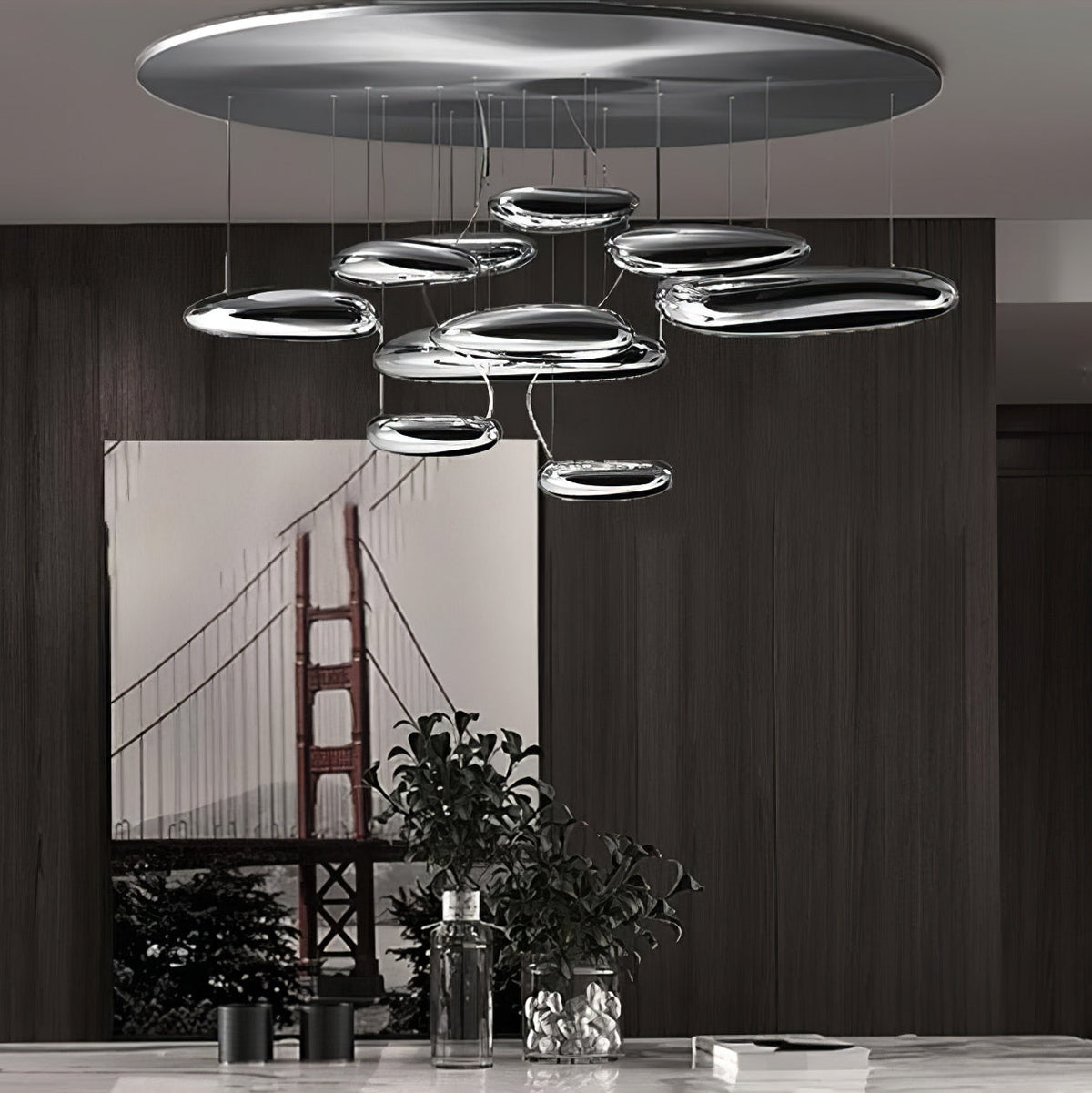 Lampa sufitowa Feririan Aluminiowy Kamyk