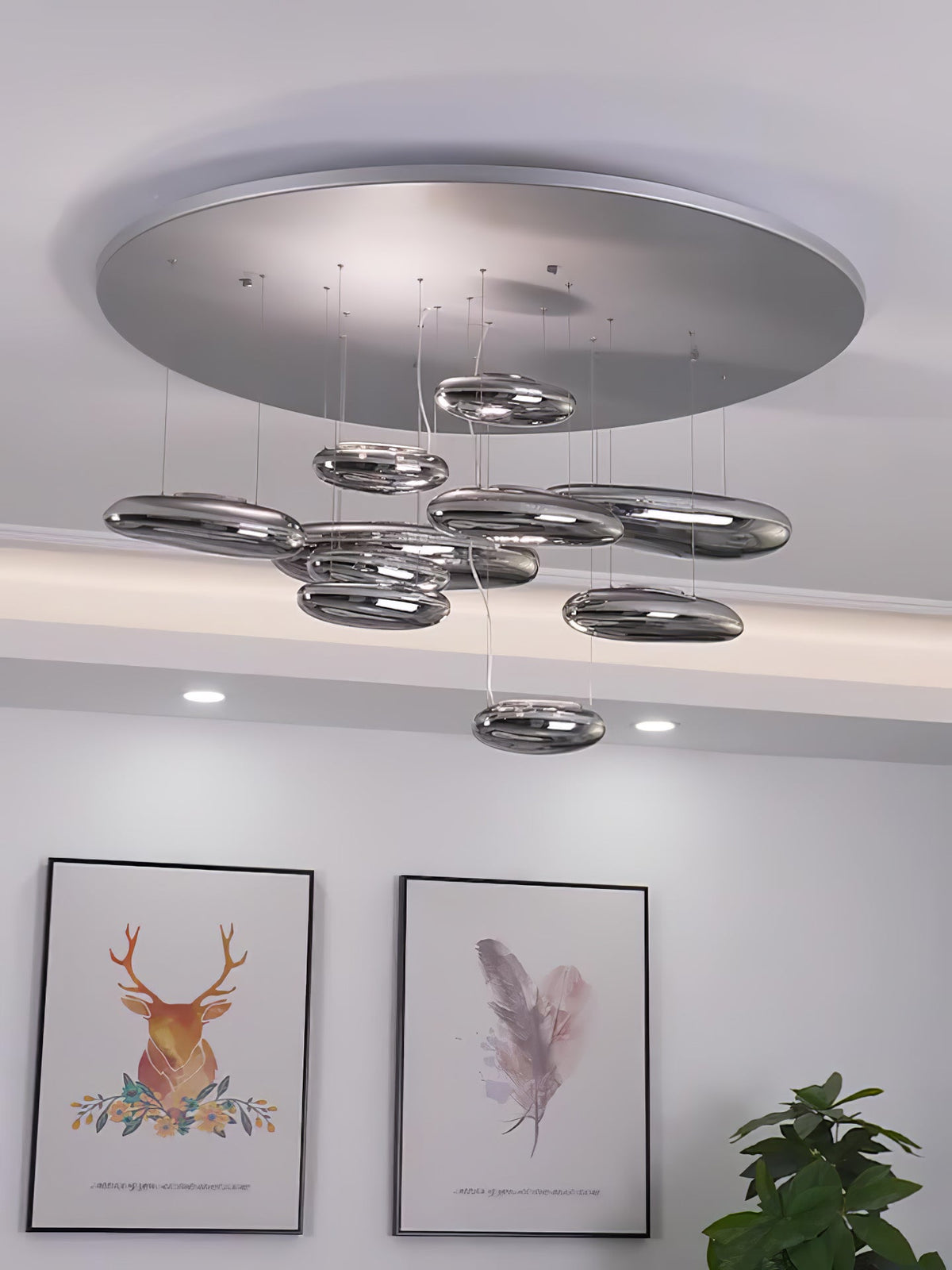 Lampa sufitowa Feririan Aluminiowy Kamyk