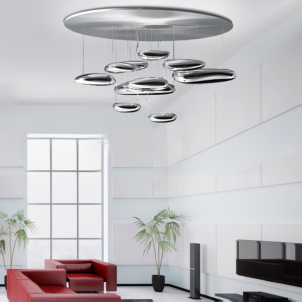 Lampa sufitowa Feririan Aluminiowy Kamyk