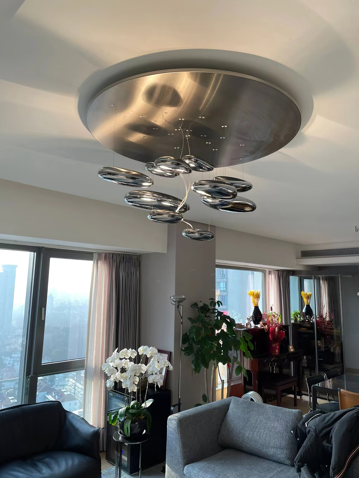 Lampa sufitowa Feririan Aluminiowy Kamyk