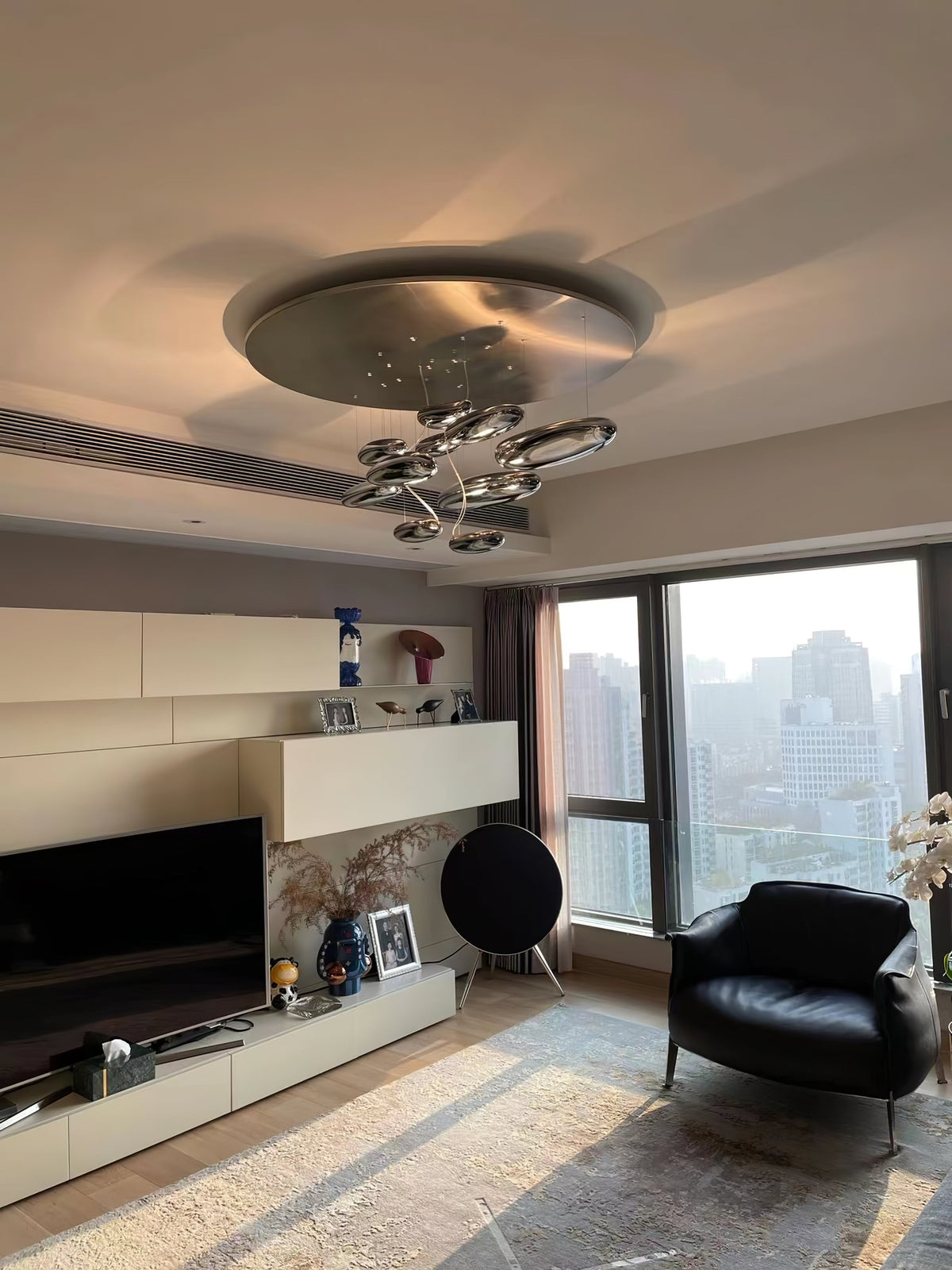 Lampa sufitowa Feririan Aluminiowy Kamyk