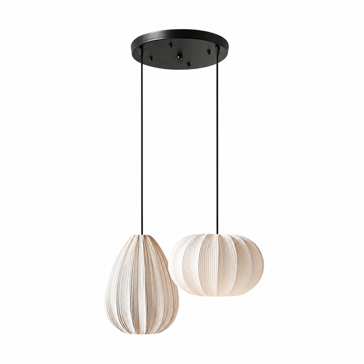 Casterwyn Lampa Wisząca Z Plisowanej Tkaniny