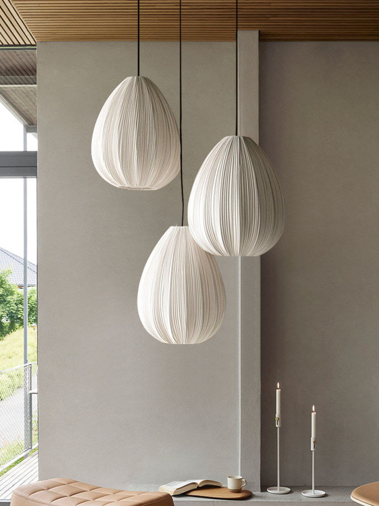 Casterwyn Lampa Wisząca Z Plisowanej Tkaniny
