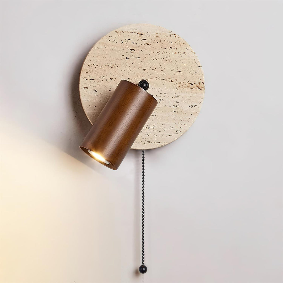 Romino Disc Swing Travertine kinkiet