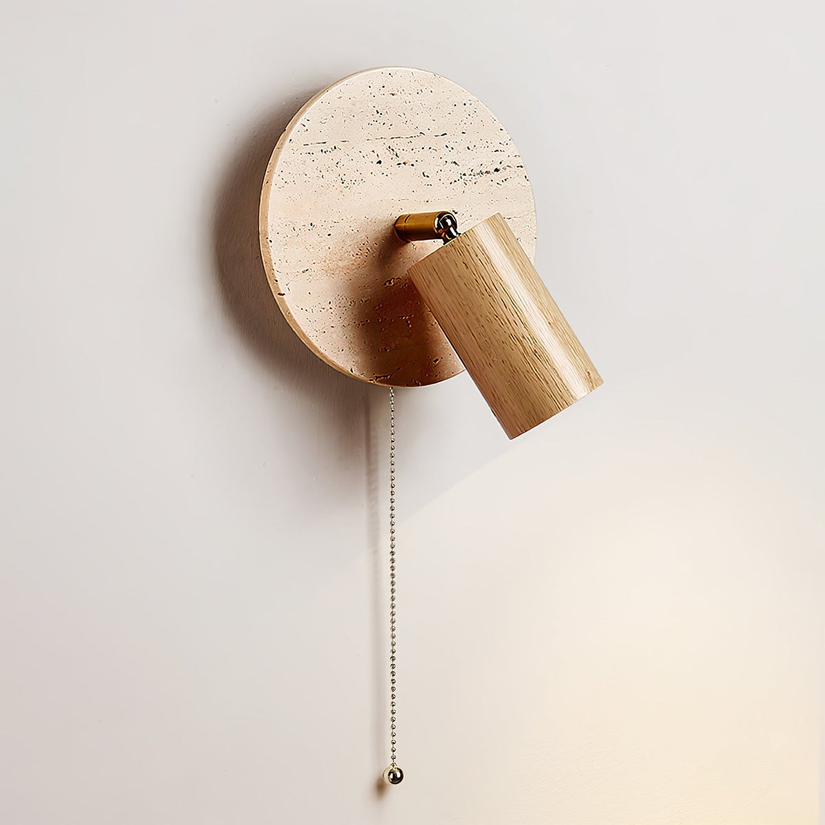 Romino Disc Swing Travertine kinkiet