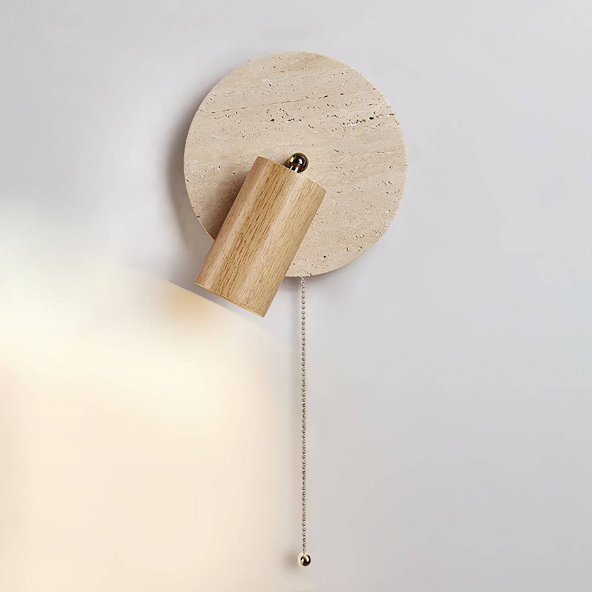 Romino Disc Swing Travertine kinkiet