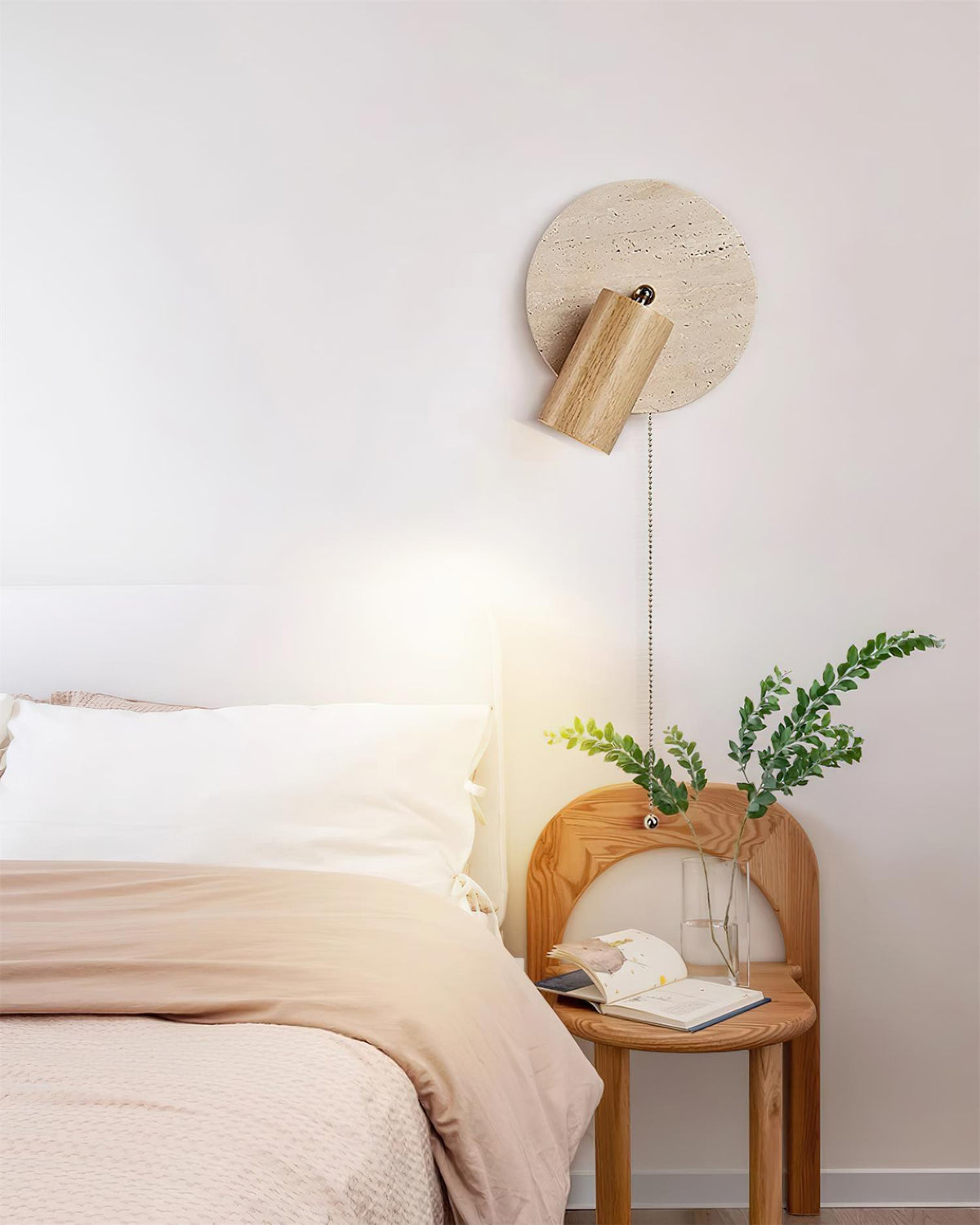 Romino Disc Swing Travertine kinkiet
