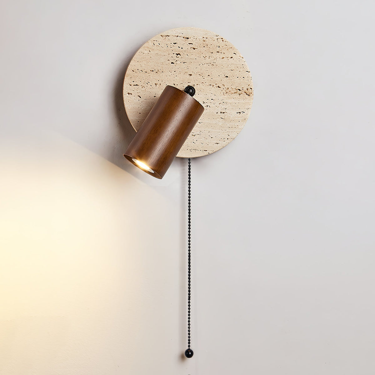 Romino Disc Swing Travertine kinkiet
