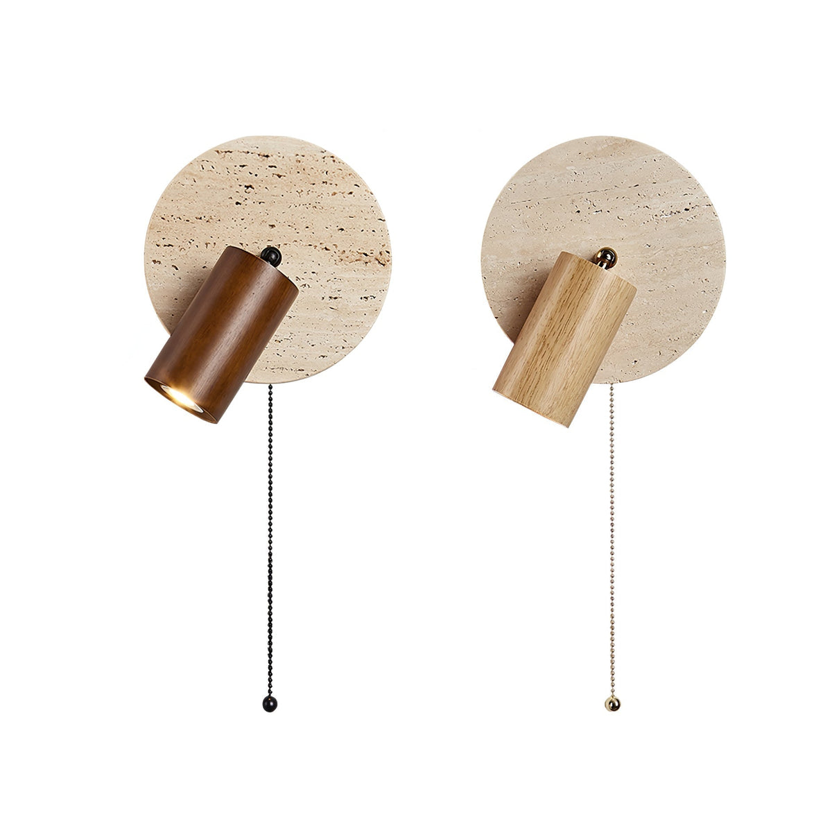 Romino Disc Swing Travertine kinkiet