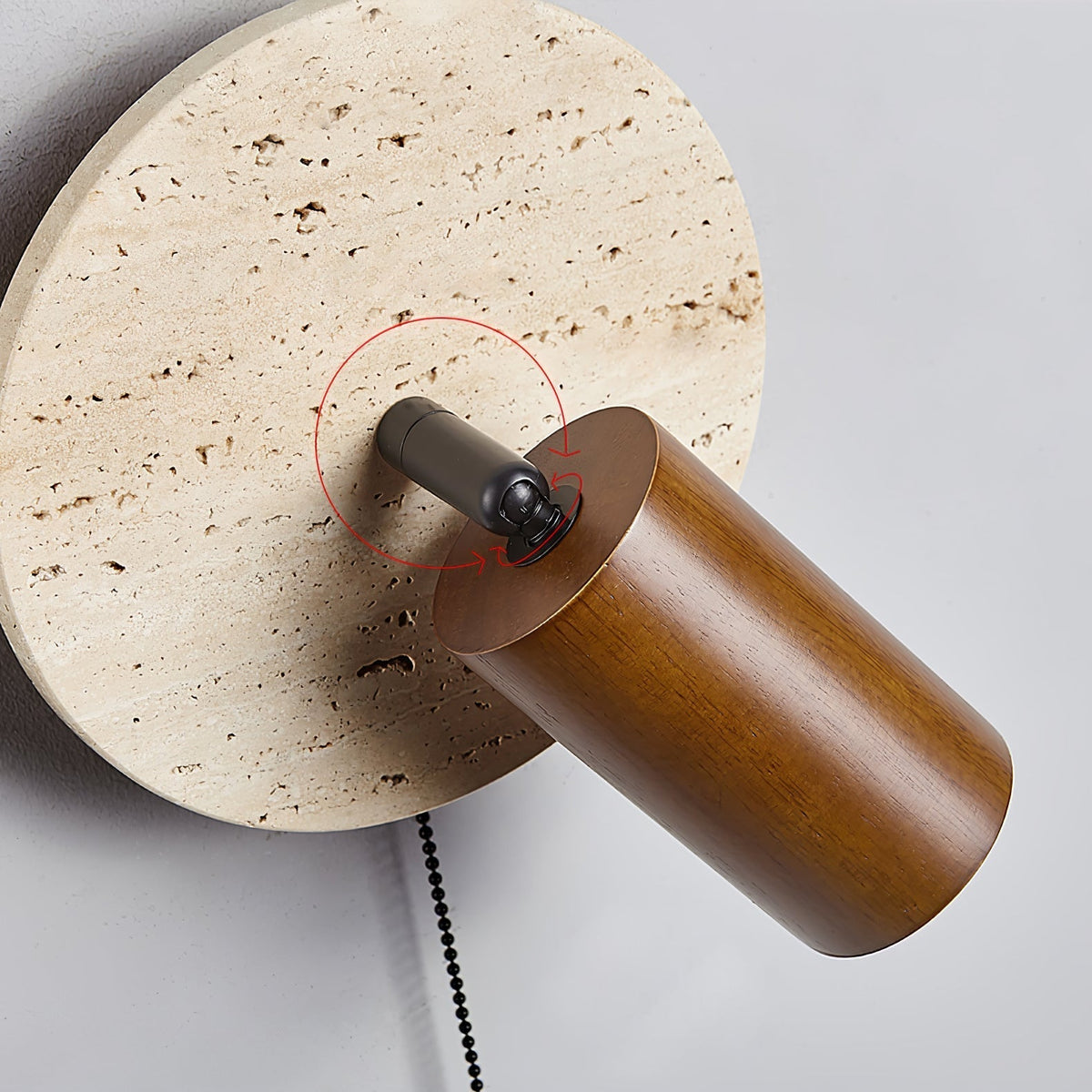 Romino Disc Swing Travertine kinkiet