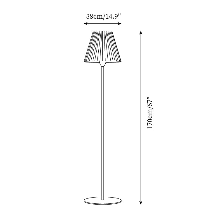 Pleaty lampa stojąca
