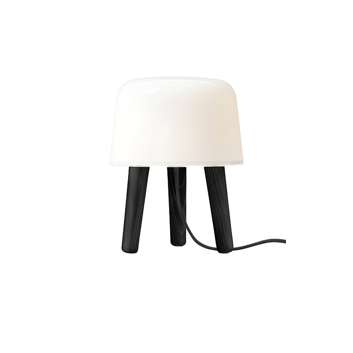 GlowPod lampa stołowa ze szkła i drewna w kolorze naturalnym & biała