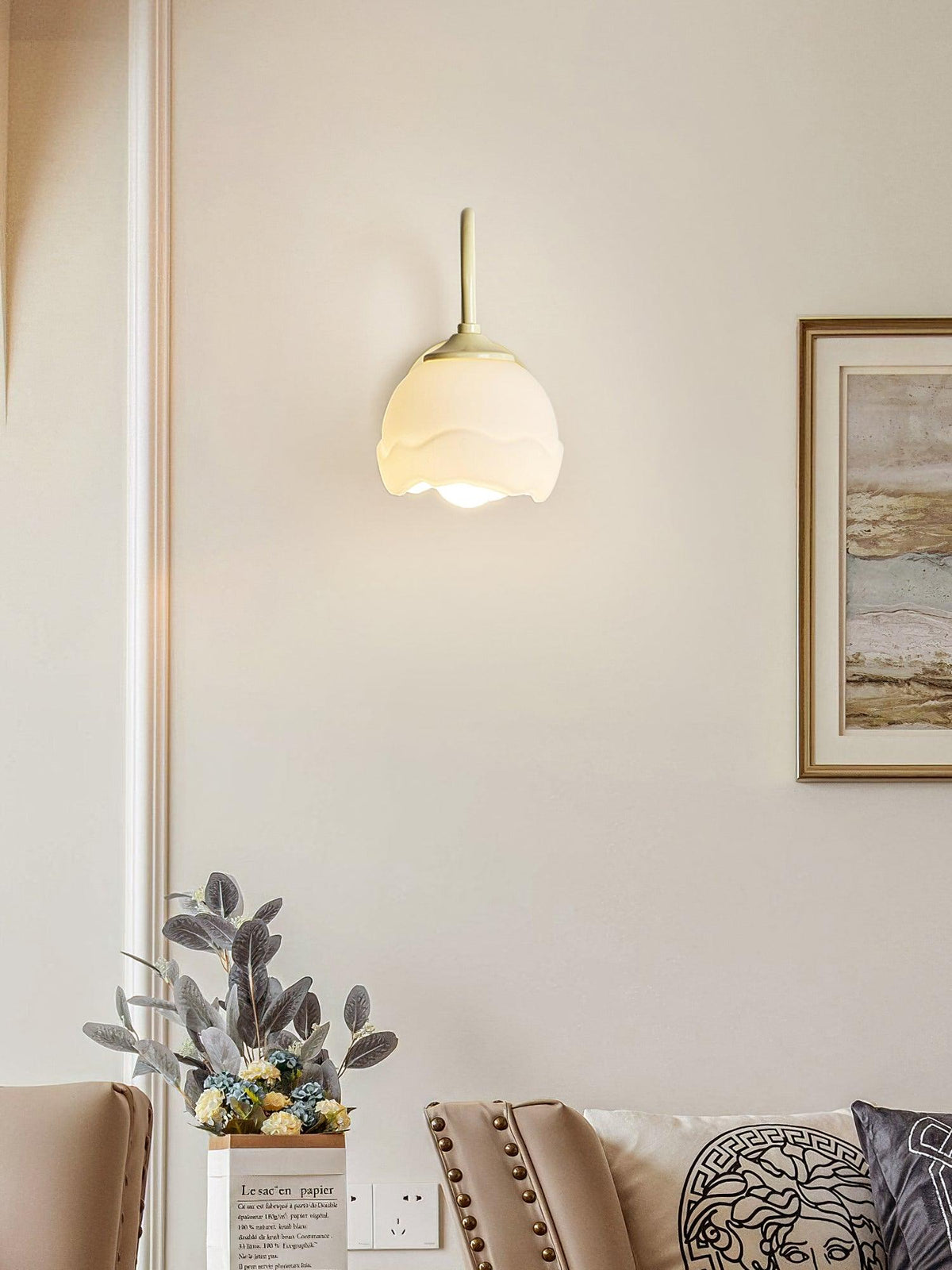 Velorenne elegancki kinkiet ze szkła