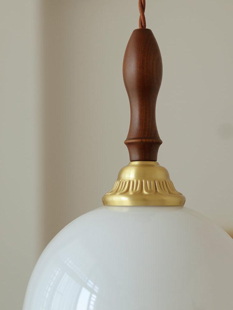 Floria wisząca lampa ze szkła w kremowej bieli