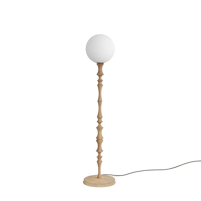 Vilten elegancka lampa stojąca z drewna