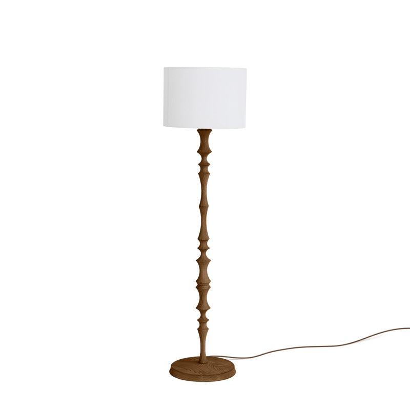 Vilten elegancka lampa stojąca z drewna