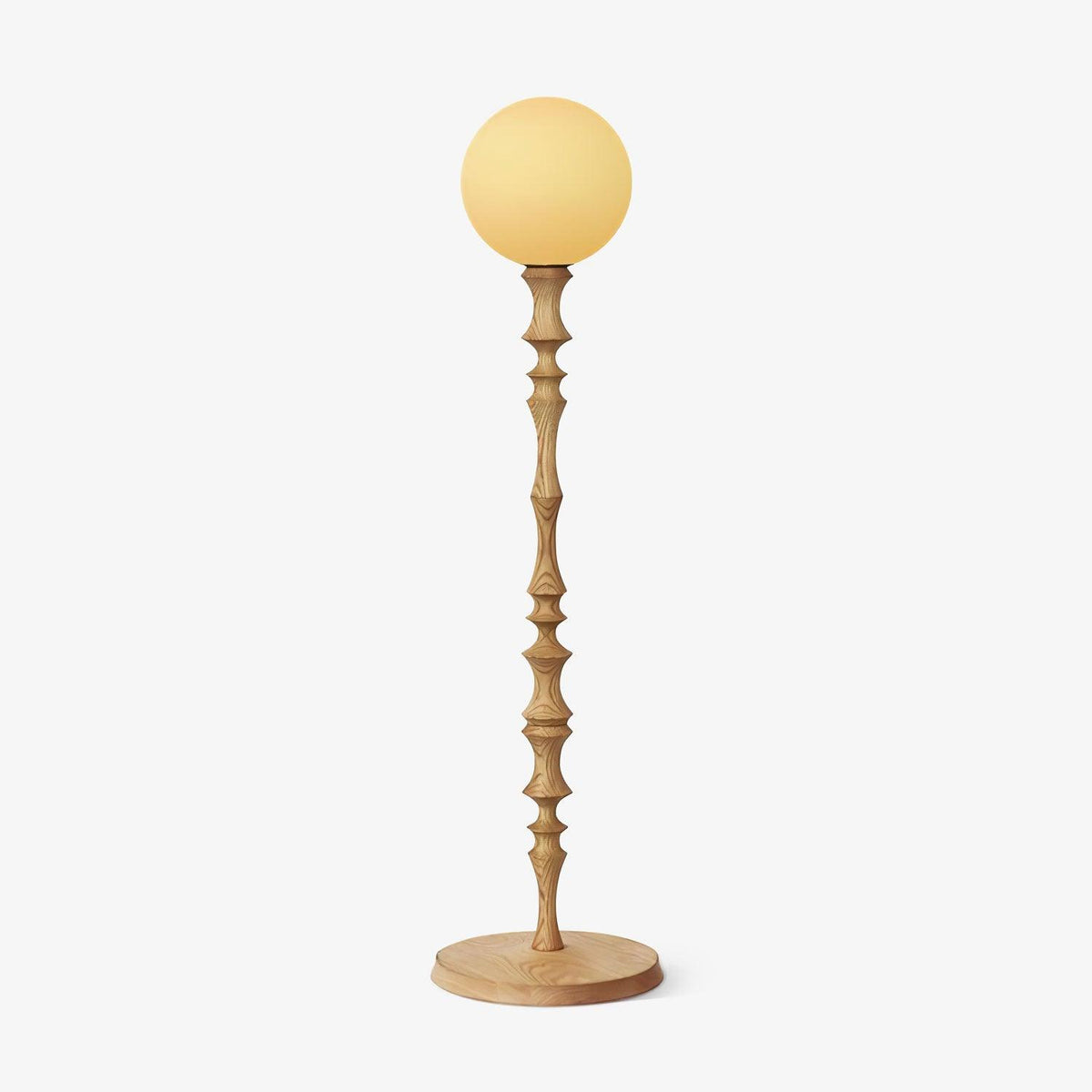 Vilten elegancka lampa stojąca z drewna