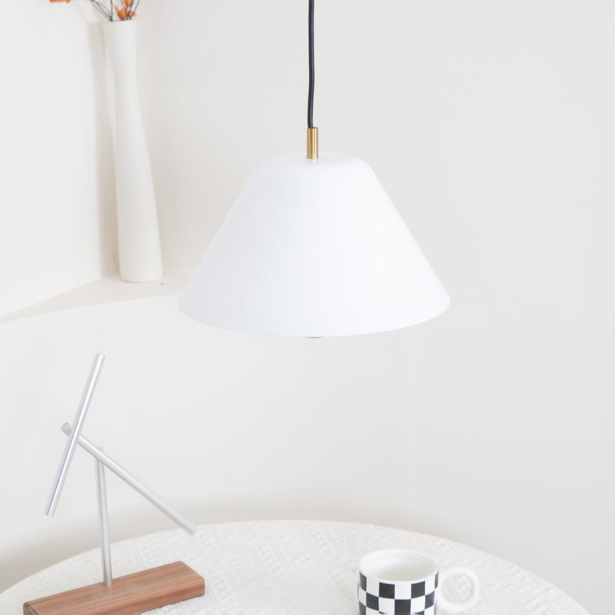 Evir lampa wisząca ze szkła z mosiądzu minimalistyczna