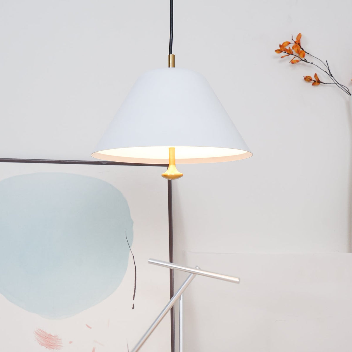 Evir lampa wisząca ze szkła z mosiądzu minimalistyczna
