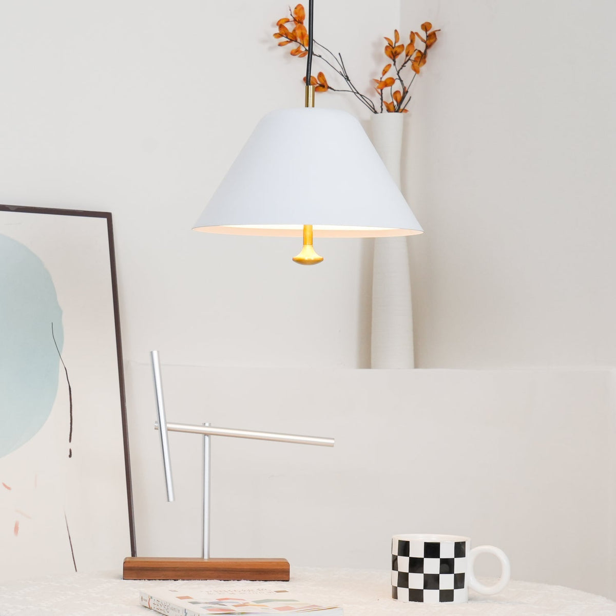 Evir lampa wisząca ze szkła z mosiądzu minimalistyczna