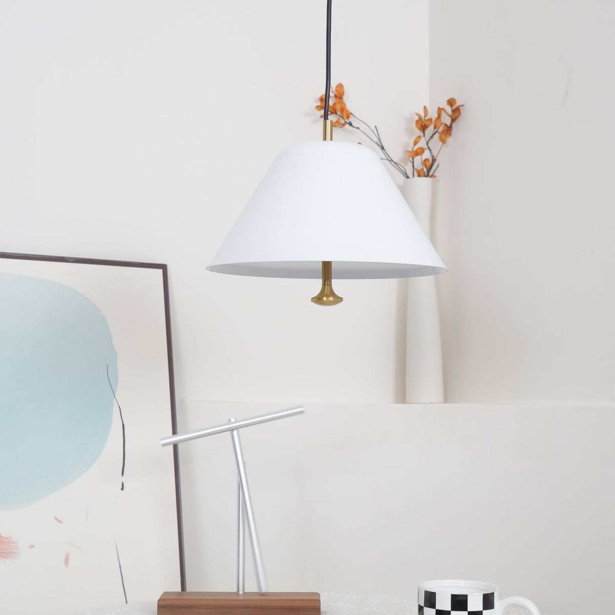 Evir lampa wisząca ze szkła z mosiądzu minimalistyczna