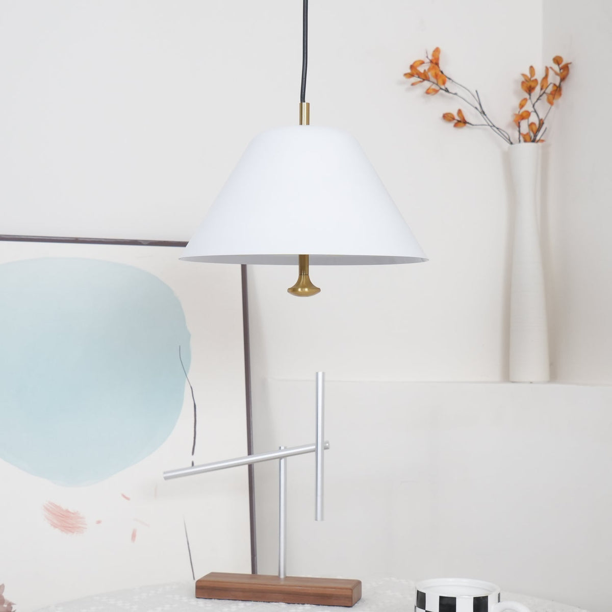 Evir lampa wisząca ze szkła z mosiądzu minimalistyczna