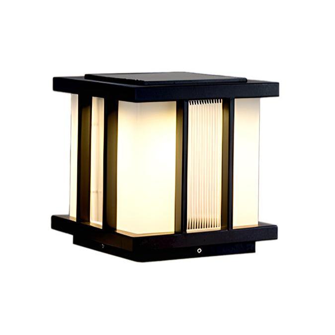 Rild nowoczesna zewnętrzna lampa sufitowa ze szkła w kształcie sześcianu