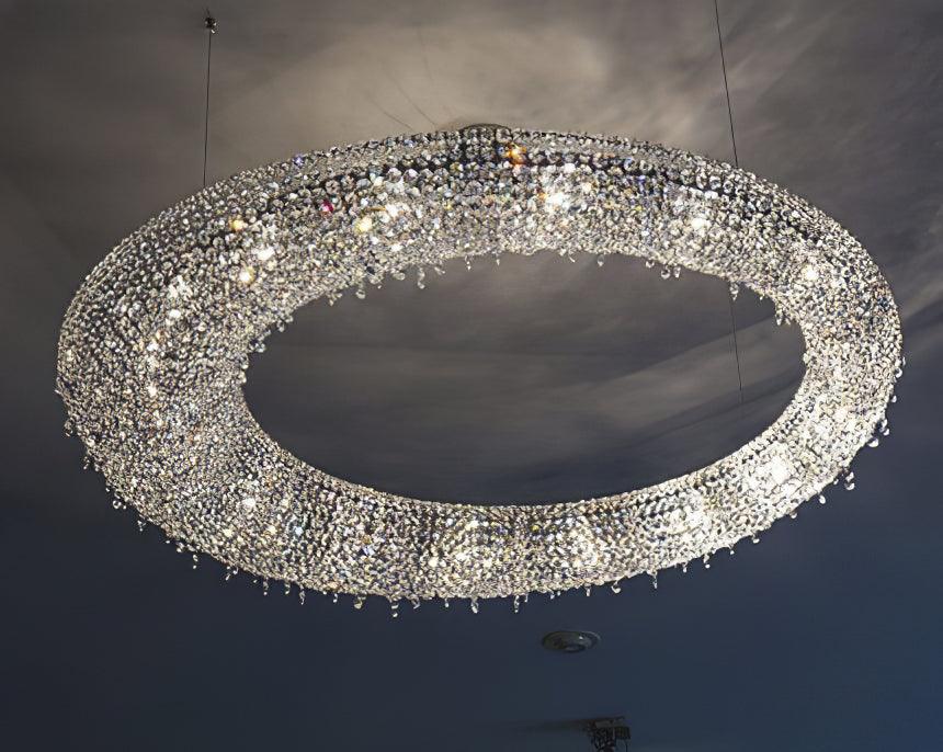 Bior ozdobna lampa wisząca ze szkła kryształowego