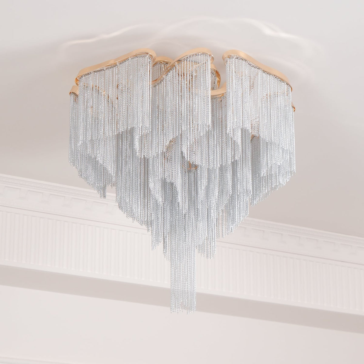Mevrin lampa sufitowa nowoczesna z frędzlami Art Deco