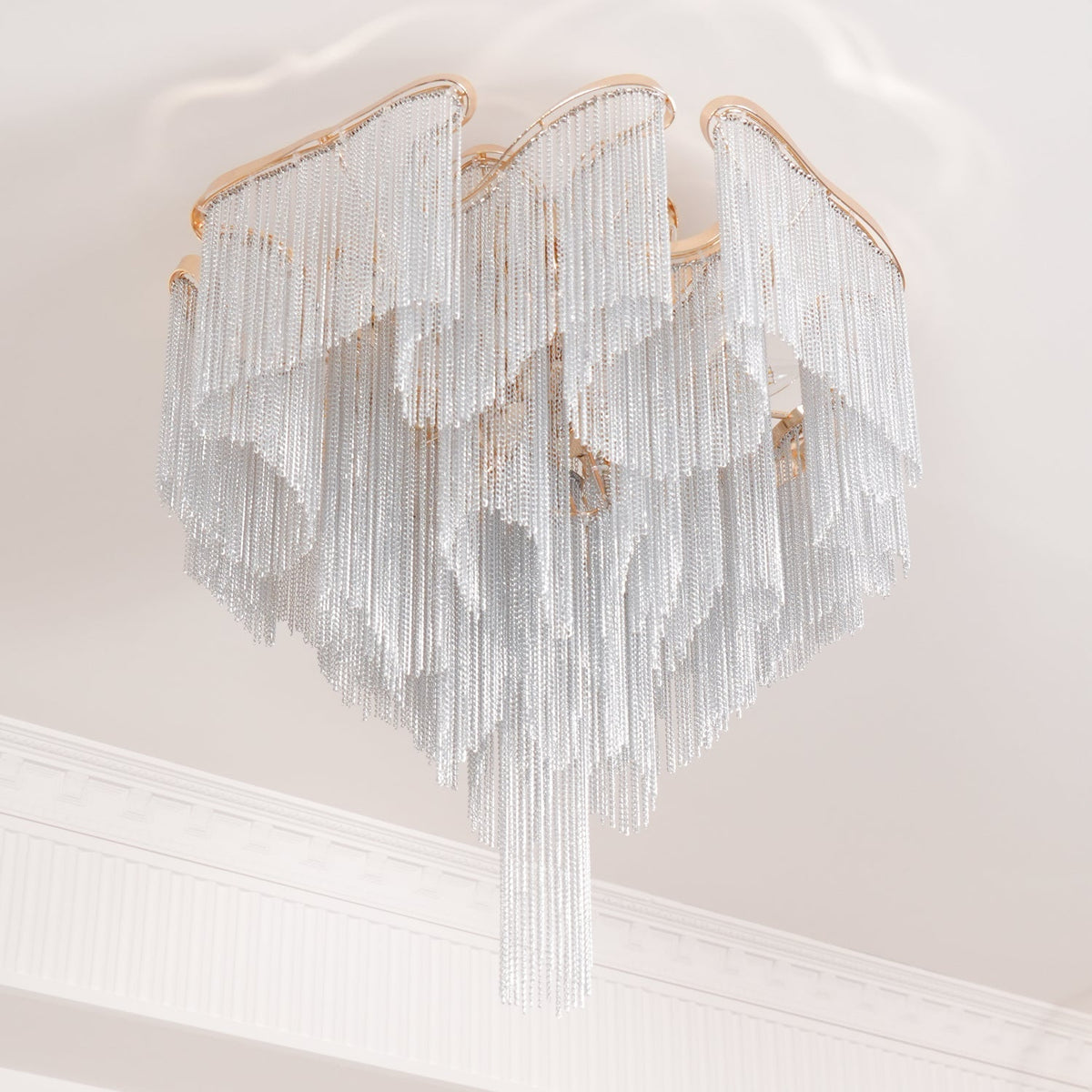 Mevrin lampa sufitowa nowoczesna z frędzlami Art Deco