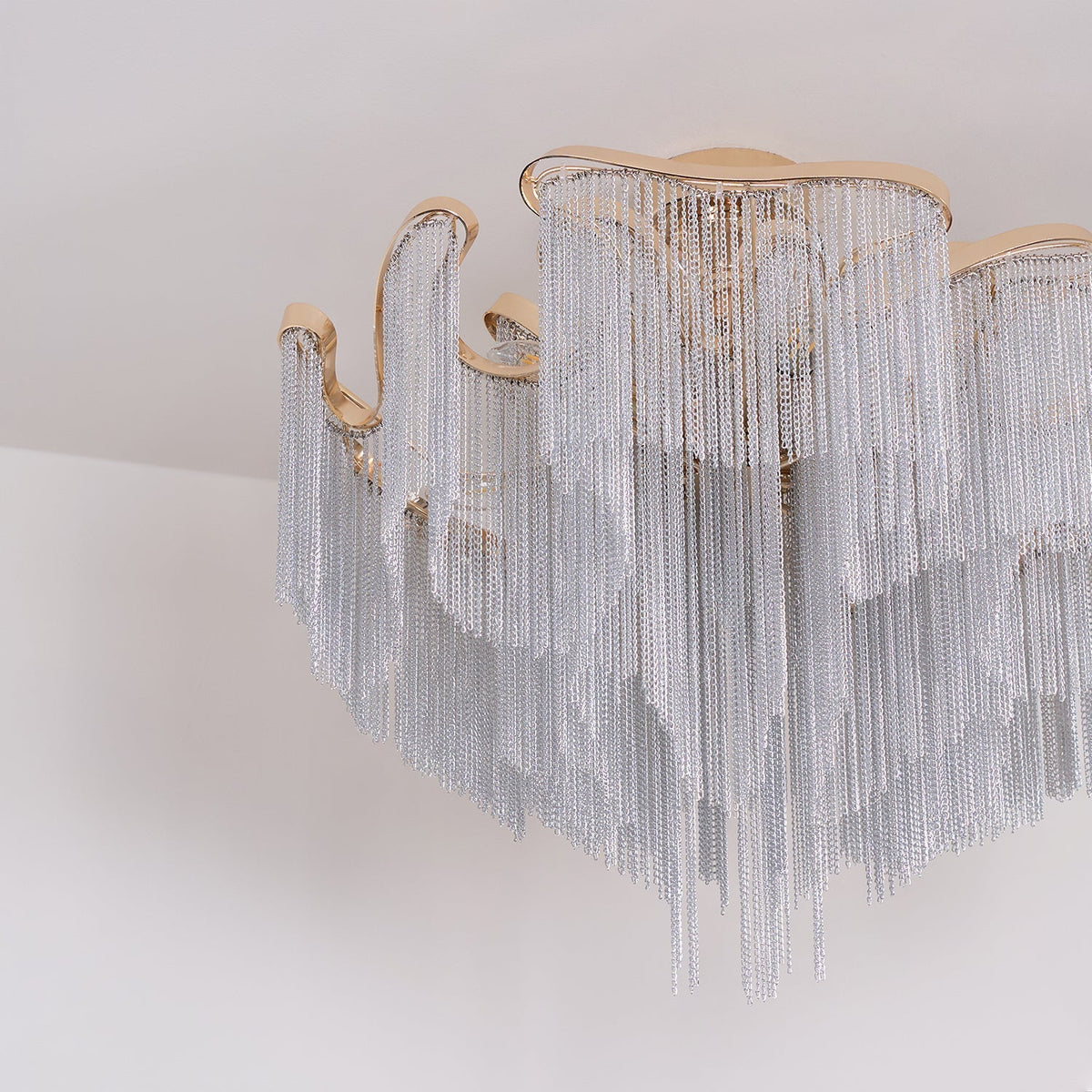 Mevrin lampa sufitowa nowoczesna z frędzlami Art Deco