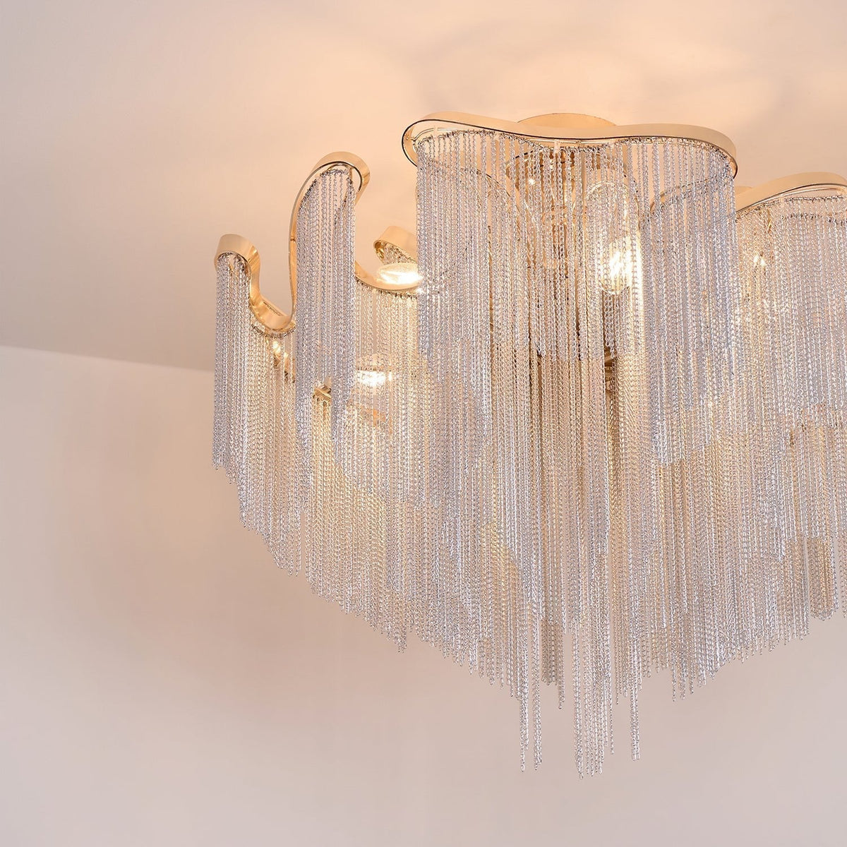 Mevrin lampa sufitowa nowoczesna z frędzlami Art Deco