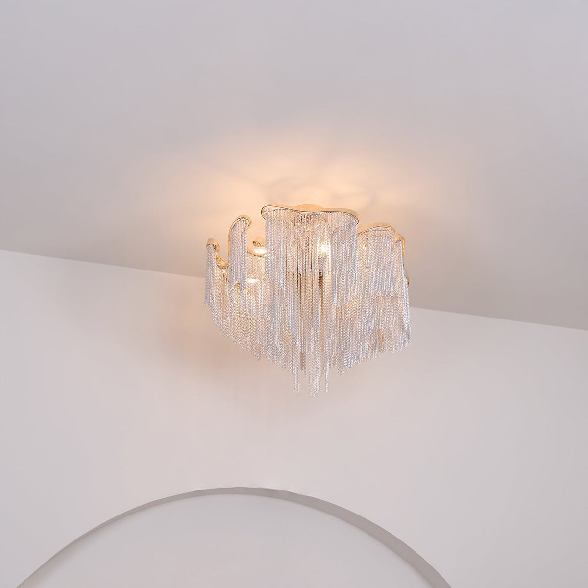 Mevrin lampa sufitowa nowoczesna z frędzlami Art Deco