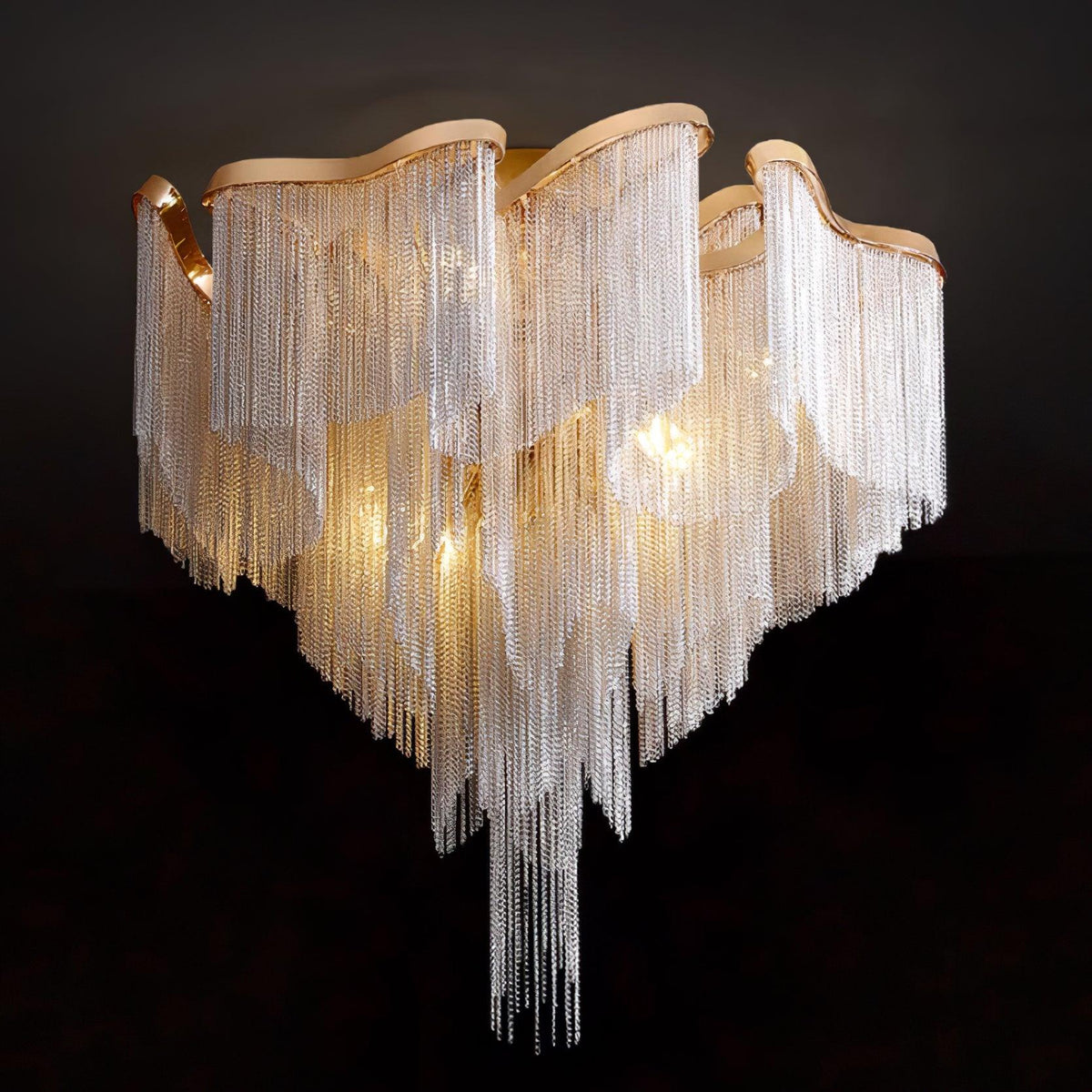 Mevrin lampa sufitowa nowoczesna z frędzlami Art Deco
